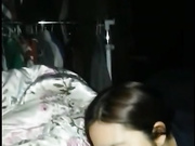 大学生女友周末在宿舍给男朋友吹硬大鸡巴啪啪