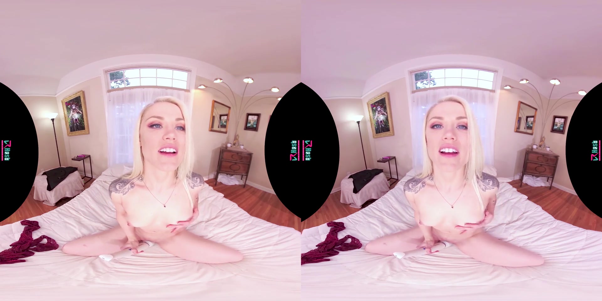 VRHUSH Ash Hollywood masturbates in POV VR
